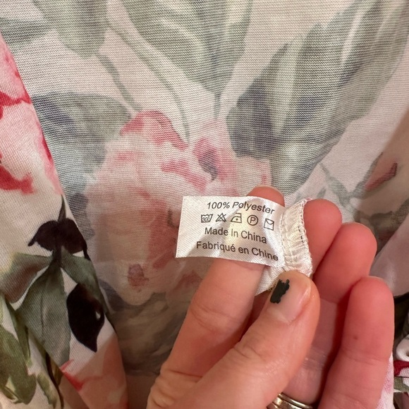 Show Me Your Mumu Women’s Garden of Blooms Brie Robe Pink Floral Boho Beach - Picture 7 of 7